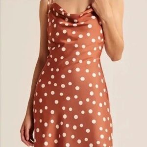 Abercrombie Cowl Neck Polka Dot Mini Dress